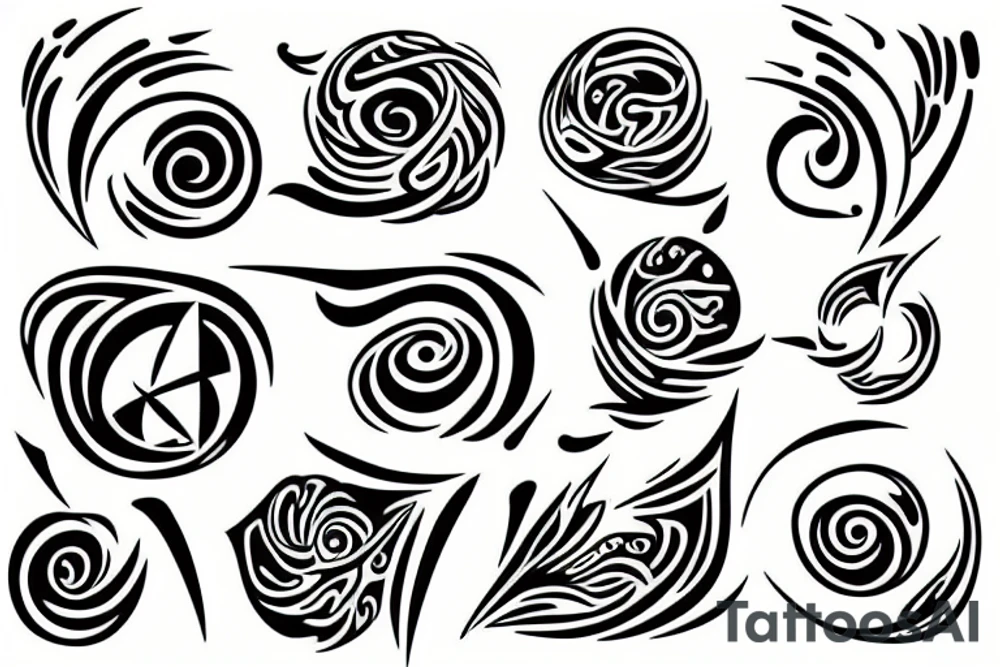 it will represent the four elements tattoo idea