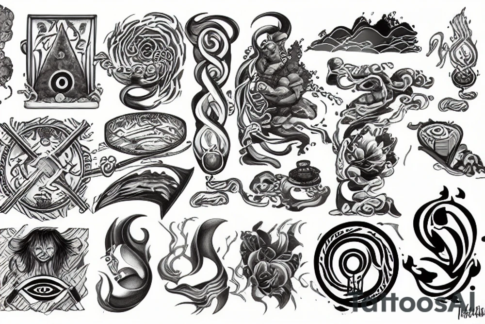 it will represent the four elements tattoo idea