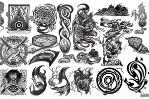it will represent the four elements tattoo idea