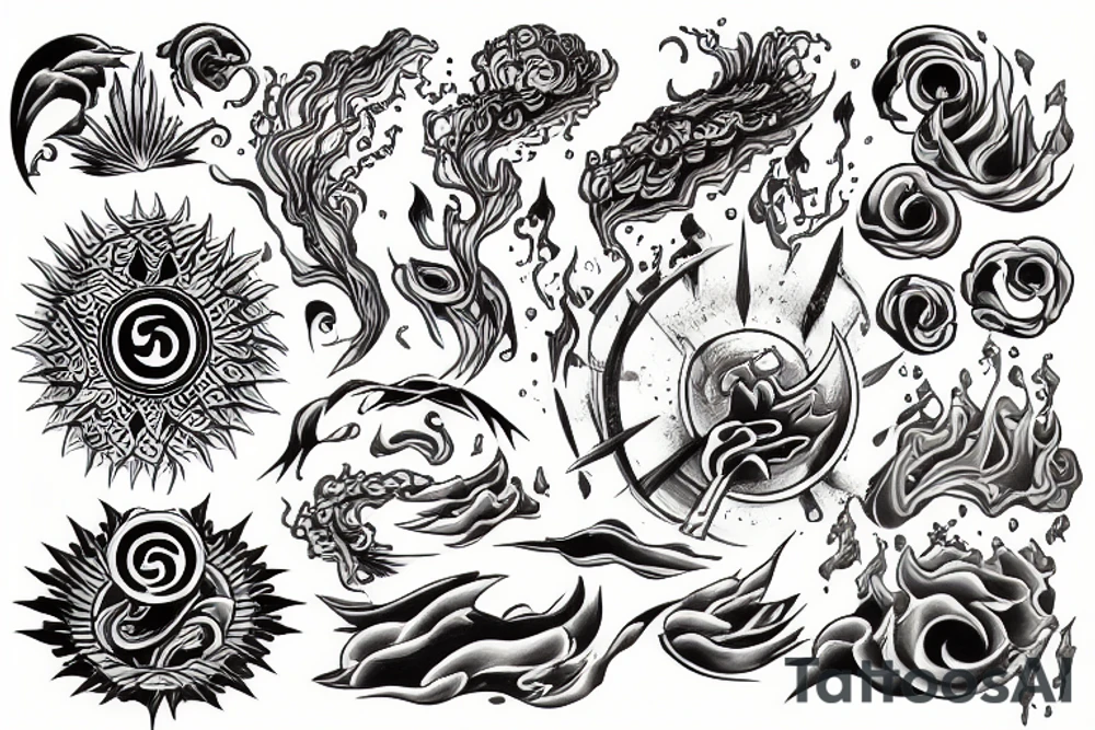 it will represent the four elements tattoo idea