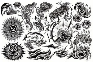 it will represent the four elements tattoo idea