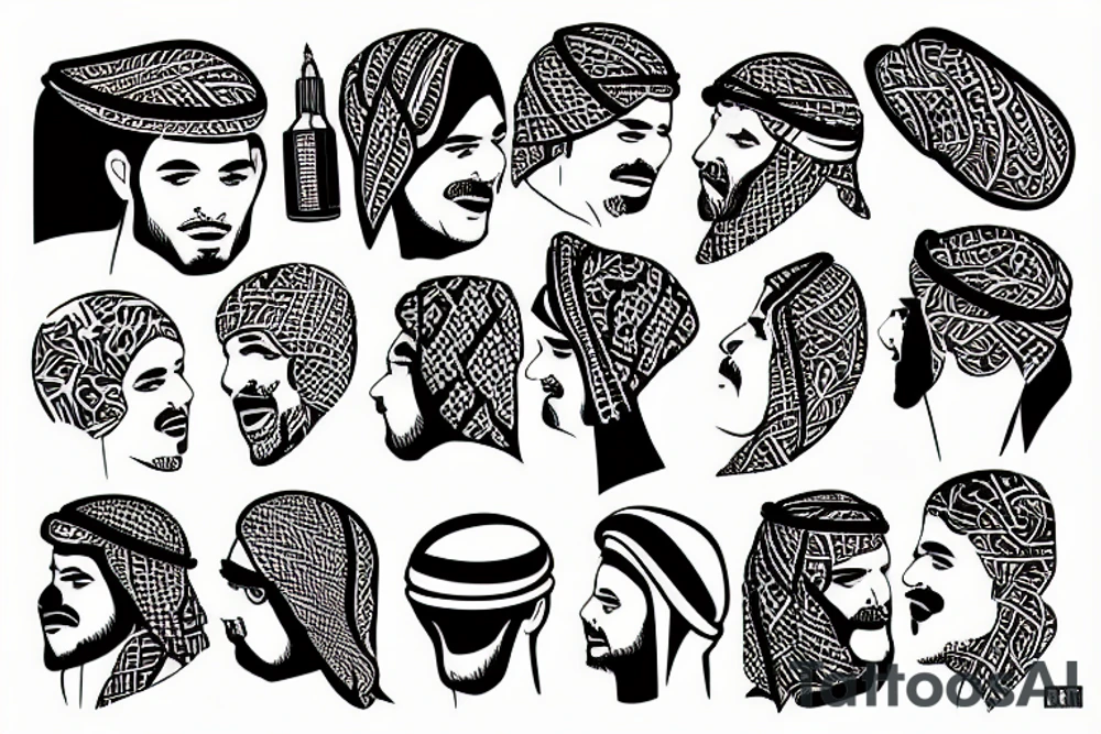 Arab man tattoo idea