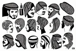 Arab man tattoo idea