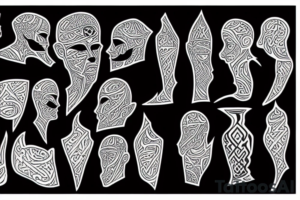 Arab man tattoo idea