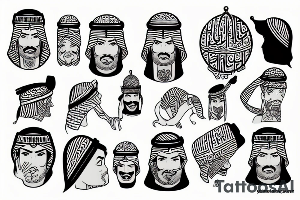 Arab king tattoo idea