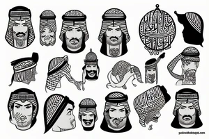 Arab king tattoo idea