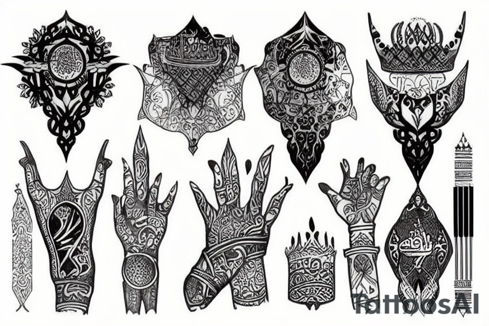 Arab king tattoo idea