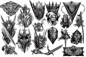 knight sward tattoo idea
