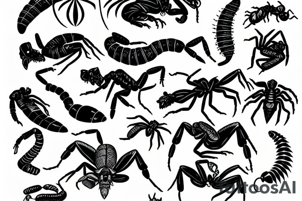 Linework Scorpion tattoo idea