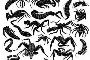 Linework Scorpion tattoo idea