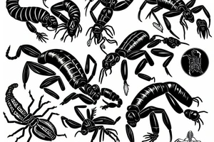 Linework Scorpion tattoo idea