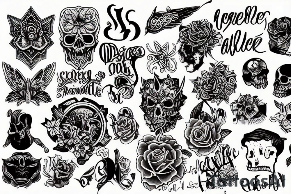 collage of things I like tattoo idea