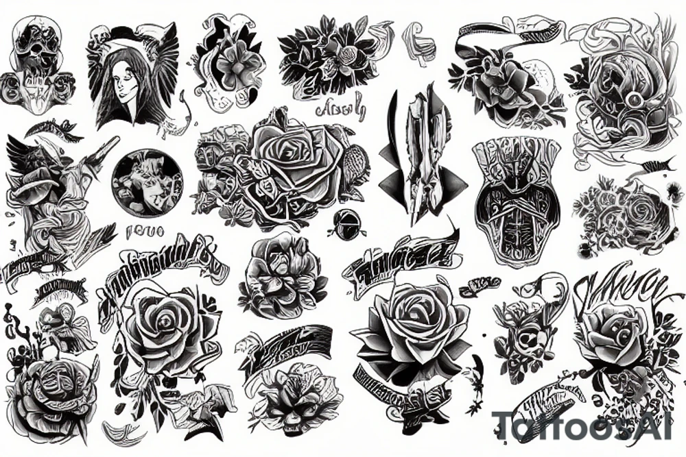 collage of things I like tattoo idea