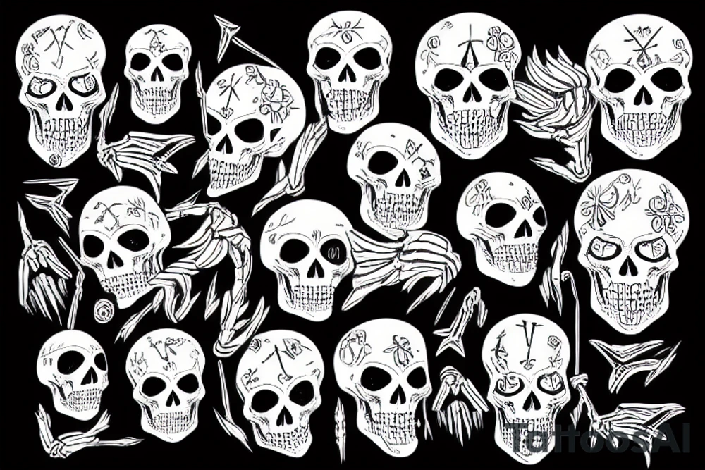 Skeleton electricity KABELSHIK tattoo idea