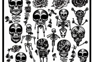 Skeleton electricity tattoo idea