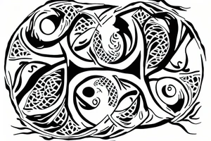 tree with the yin yang center of the trunk tattoo idea