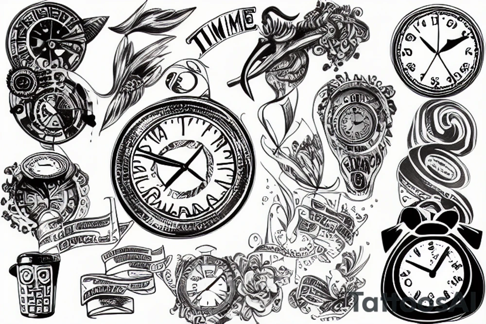 time money tattoo idea