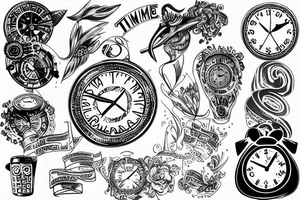 time money tattoo idea