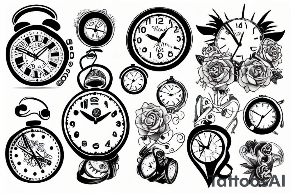 time,
 money tattoo idea