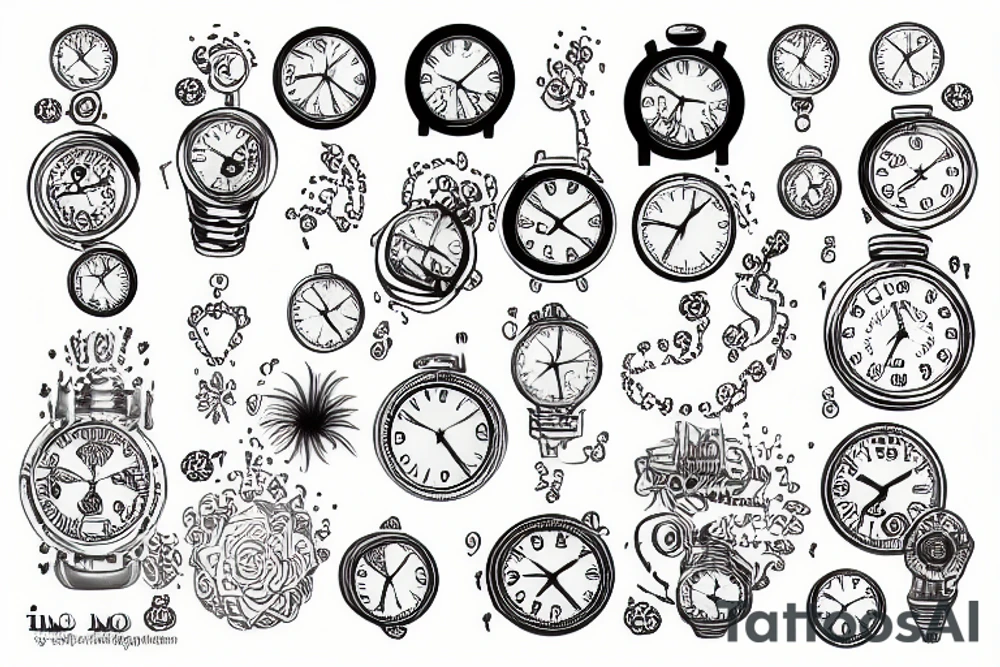 time,
 money tattoo idea