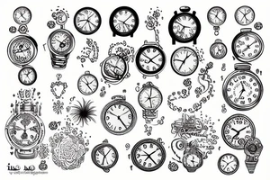 time,
 money tattoo idea