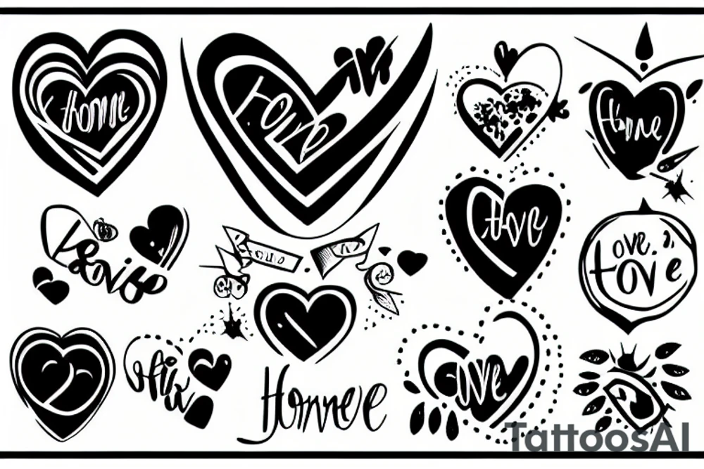 home family love tattoo idea