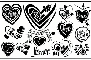 home family love tattoo idea