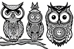 a strong and wise owl tattoo idea