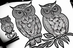 a strong and wise owl tattoo idea