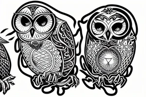 a strong and wise owl tattoo idea
