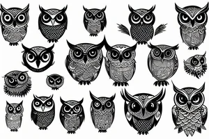a strong and wise owl tattoo idea