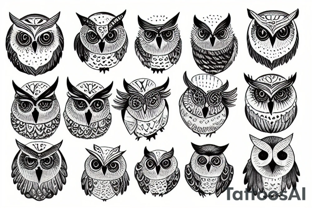 a strong and wise owl tattoo idea