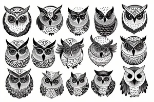 a strong and wise owl tattoo idea