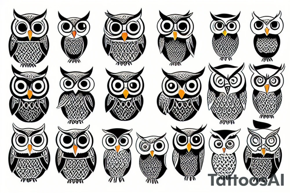 a strong and wise owl tattoo idea