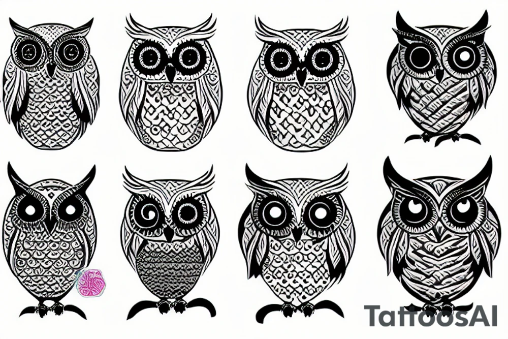 a strong and wise owl tattoo idea