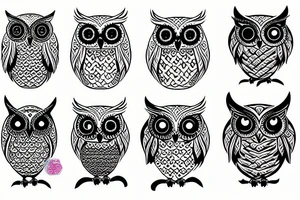 a strong and wise owl tattoo idea