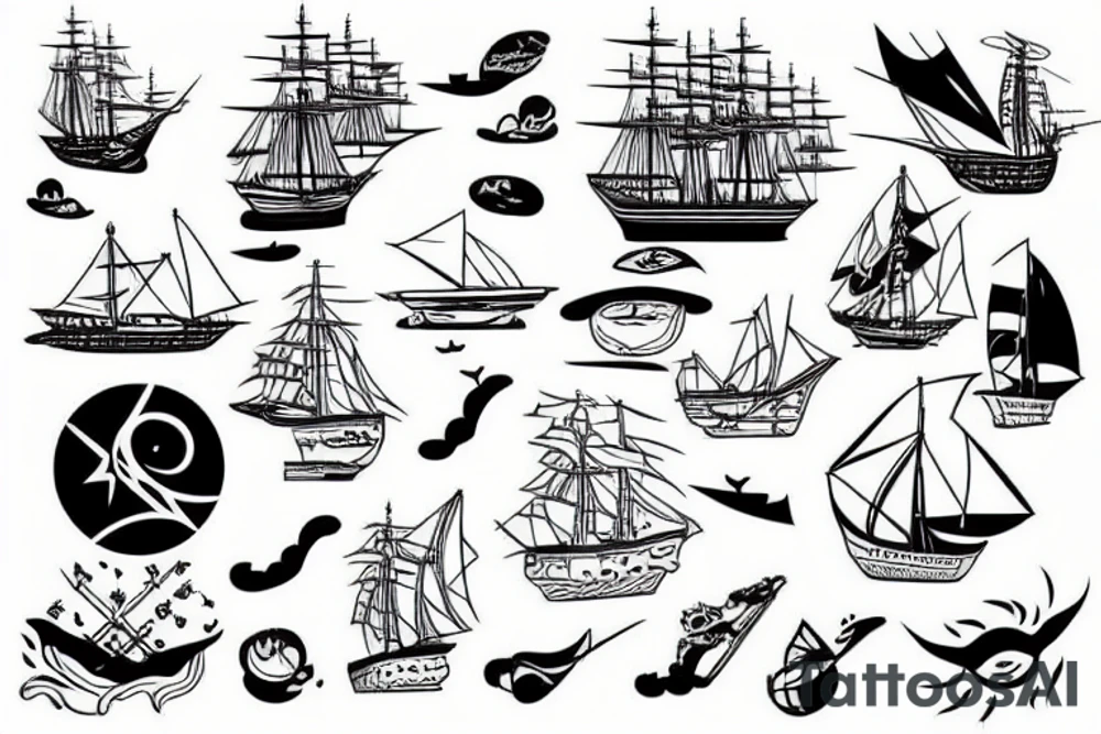 ship tattoo idea