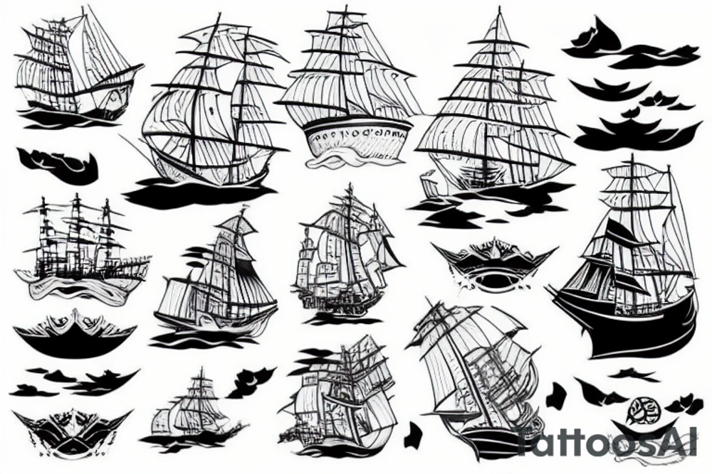 ship tattoo idea