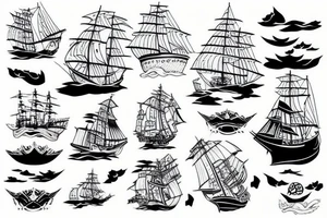 ship tattoo idea