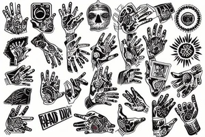 hand flash tattoo idea