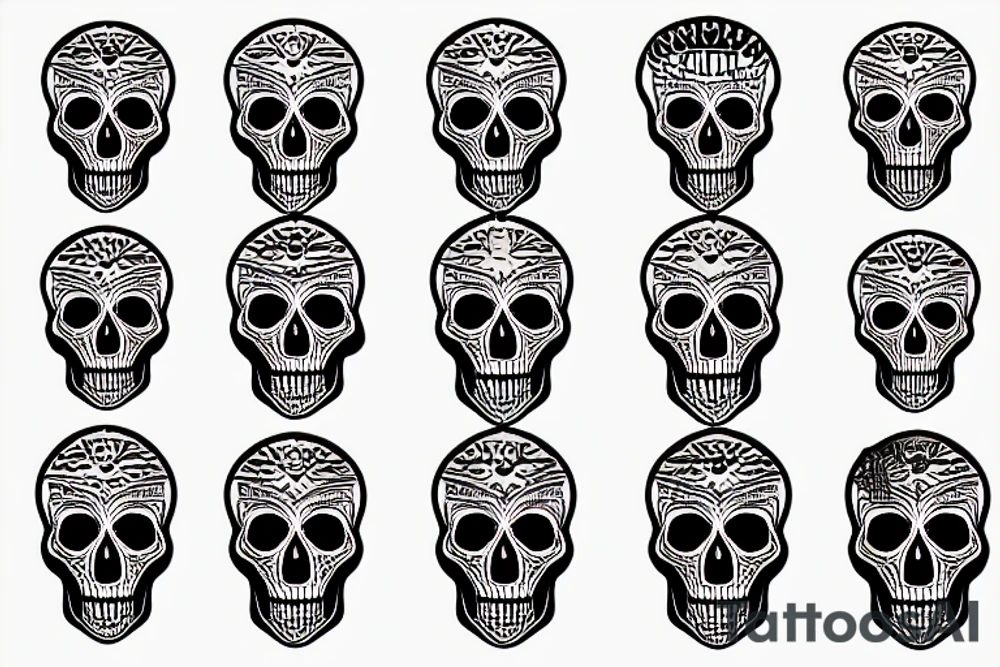 A bloody skull with a crown tattoo idea