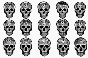 A bloody skull with a crown tattoo idea