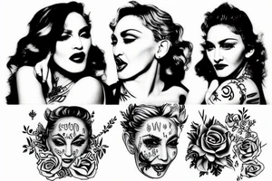 Madonna crying tattoo idea