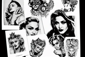 Madonna crying tattoo idea