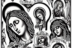 Christ mother crying tattoo idea