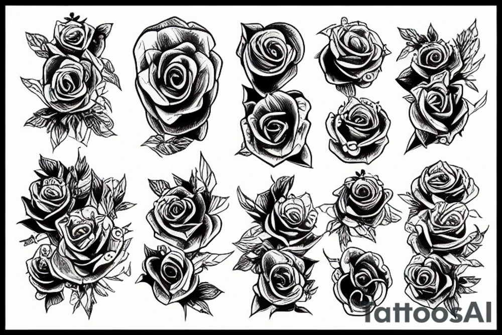 cyberpunk, rose tattoo idea