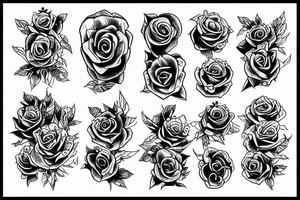 cyberpunk, rose tattoo idea