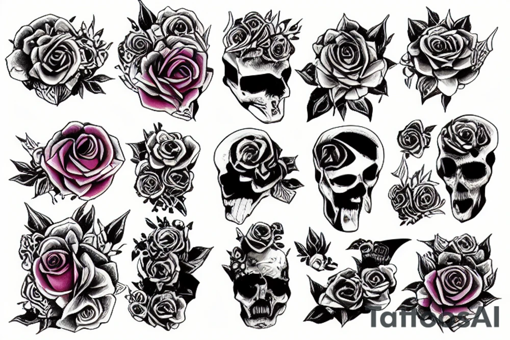 cyberpunk, rose tattoo idea