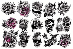 cyberpunk, rose tattoo idea