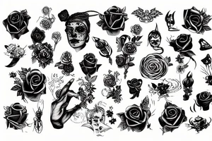 cyberpunk, rose tattoo idea
